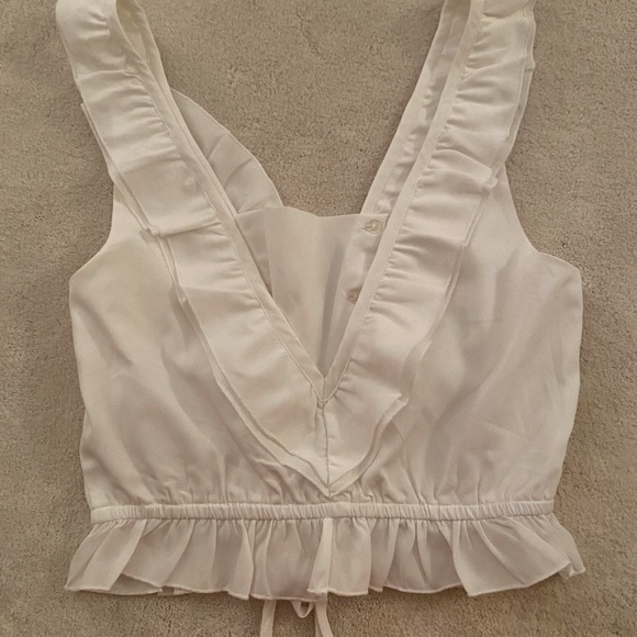 White crop top with front/back cut outs - Picture 3 of 3